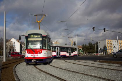 Stavba tramvajové trati v Olomouci pokračuje podle harmonogramu